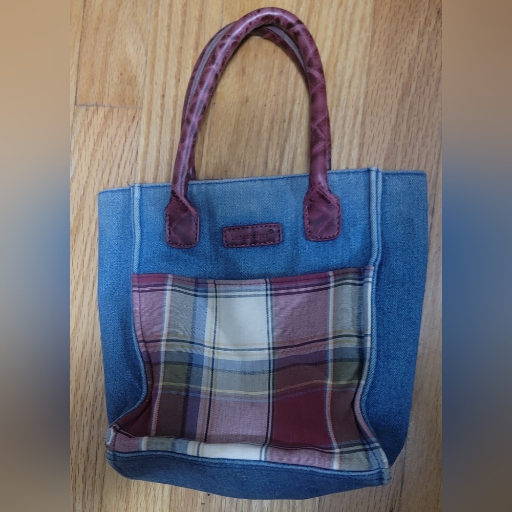 Longaberger Homestead Denim Hand Bag/ Purse